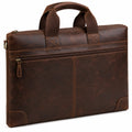 Laptoptasche 40 cm aus Kunstleder Braun mit Reißverschluss für Arbeit