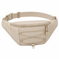 Gürteltasche Einheitsgröße aus Kunstleder Beige mit verstellbarem Hüftgurt