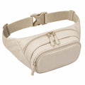 Gürteltasche 30 x 15 x 8 cm aus Textil Beige für Alltag mit verstellbarem Gurt