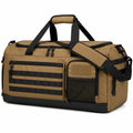 Sporttasche 50 x 25 x 30 cm Kunstfaser Khaki Schwarz mit Schultergurt und Fächern