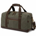 Reisetasche 50 x 25 x 30 cm Canvas Olivgrün Braun mit Schultergurt