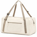 Reisetasche 50 x 25 x 30 cm aus Textil in Creme mit verstellbarem Schultergurt