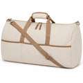 Reisetasche 50 cm Textil Beige für Wochenendtrips mit Schultergurt