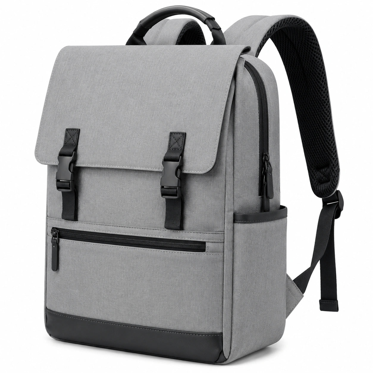 Rucksack 30 x 14 x 42 cm Grau Polyester mit Laptopfach Alltag