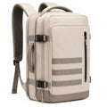 Reiserucksack 30 x 20 x 45 cm Textil Beige mit Fächern und gepolsterten Trägern