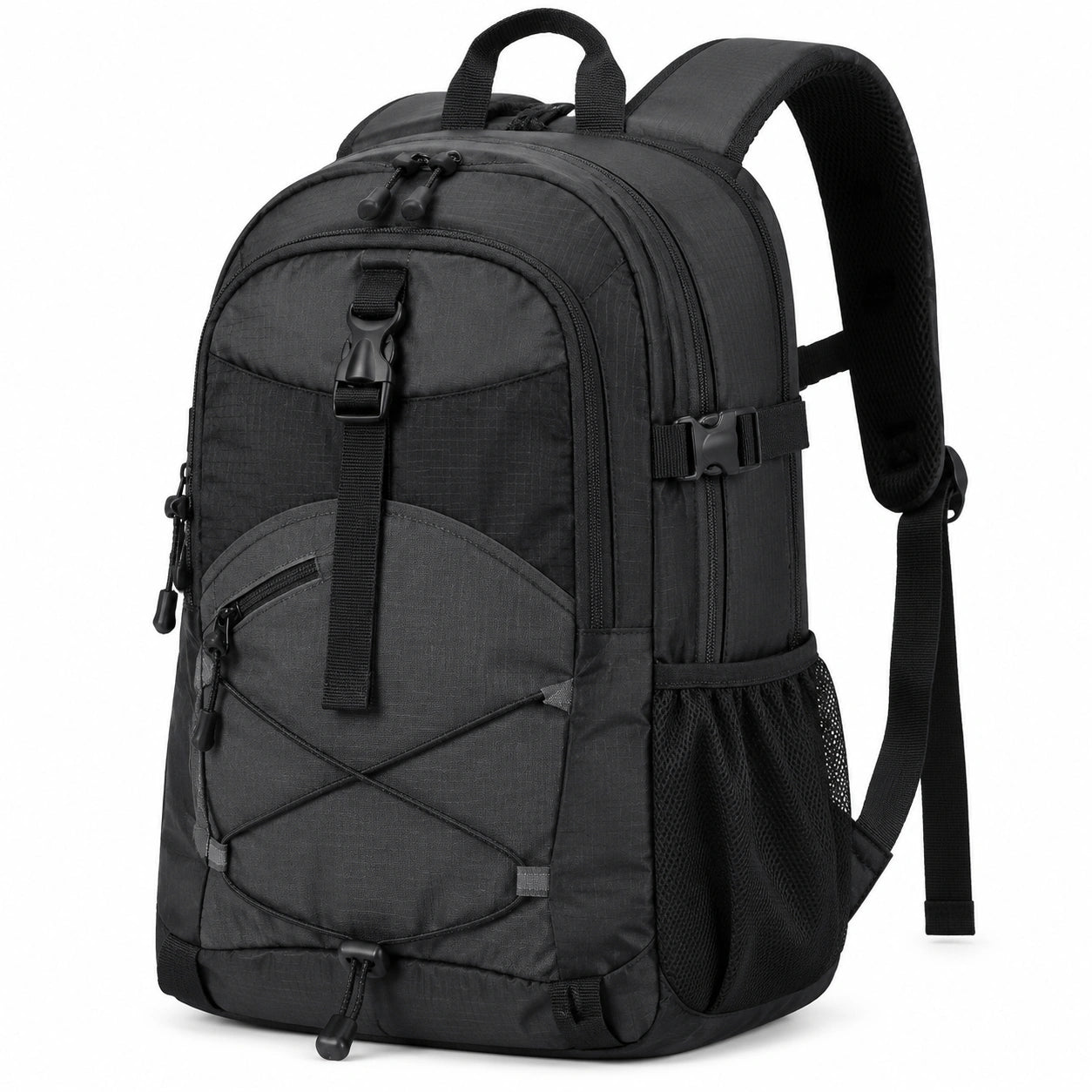 Rucksack 32 x 18 x 48 cm Schwarz Textil 25 L mit Mehrfachfächern