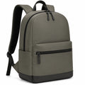 Rucksack 30 x 15 x 42 cm Synthetik Olivgrün mit Reißverschluss und gepolsterten Schultergurten
